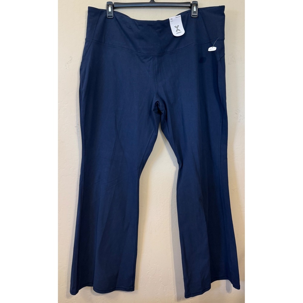 Xersion Bootcut Pant Women 3X EverPerform Flare Navy Blue High Rise NEW